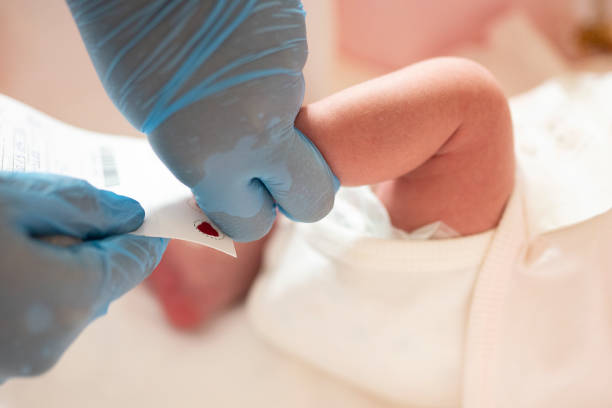 New born blood New born blood baby blood test stock pictures, royalty-free photos & images