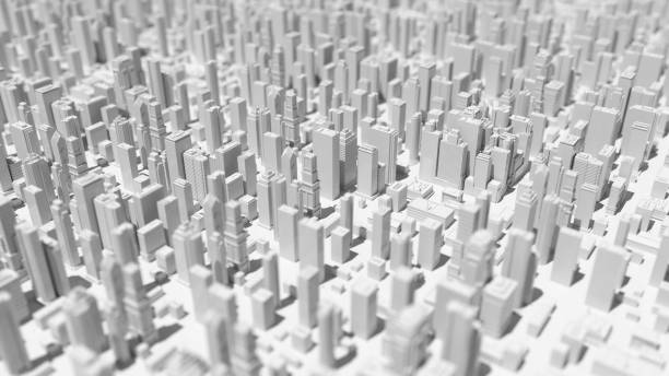 istock 3d render of abstract city 1181250239