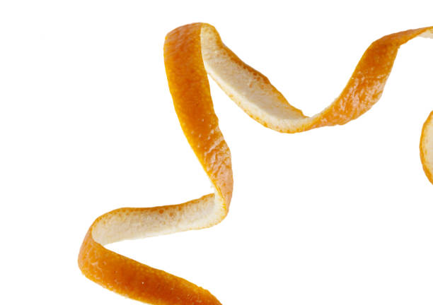 istock spiral orange peel isolated on a white background 1181251646