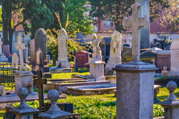 istock Crosses at Small Cemetery, Montevideo, Uruguay 1181252766