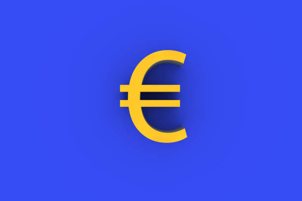simbolo di valuta dell'euro - european union coin european union currency coin front view foto e immagini stock