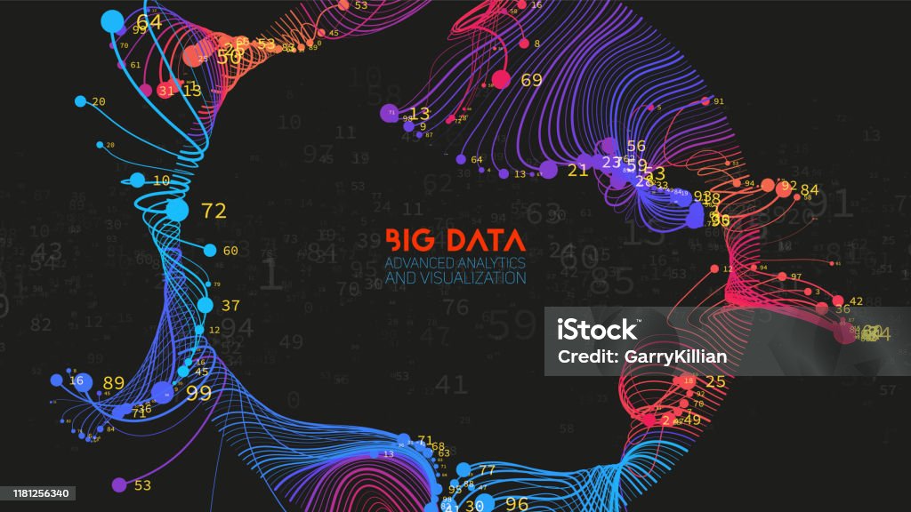 Complex Data Graphics Vector Abstract Colorful Big Data Information Sorting Visualization ...
