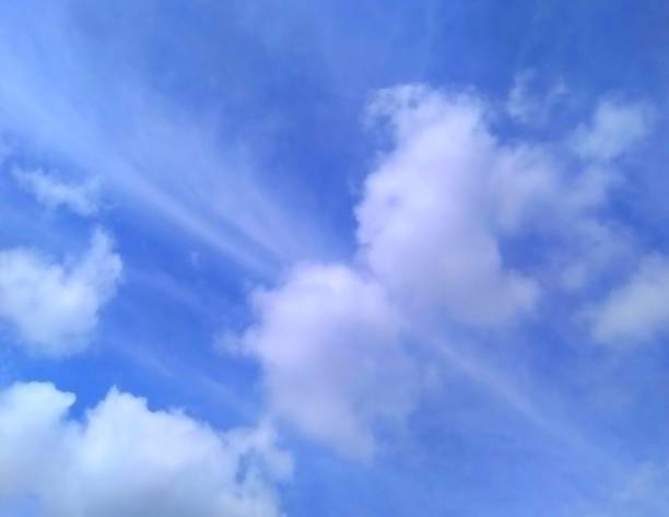 Amazing Fluffy Cloud Formations In Coastal Louisiana Sky On A Beautiful Autumn Day