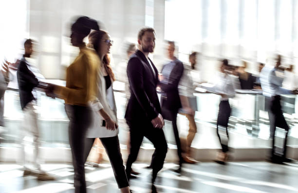 istock Walking Business People, Blurred motion 1181260183