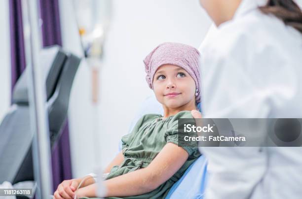 Smiling Little Girl With Cancer Stock Photo Stock Photo - Download Image Now - Cancer - Illness, Child, Patient