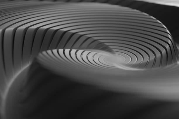istock 3d rendering of abstract reflective spiral surface 1181266495