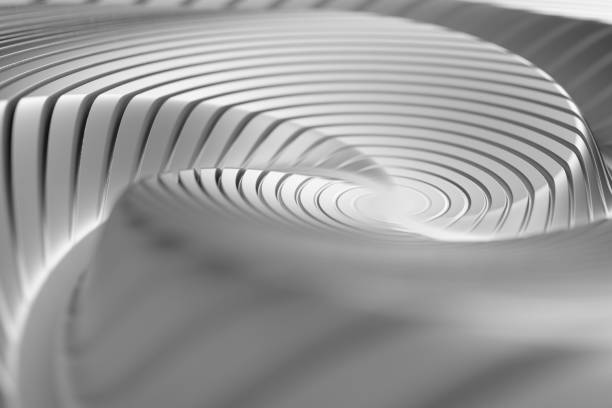 istock 3d rendering of abstract reflective spiral surface 1181266575