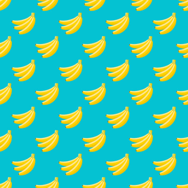 Banana Fruit Pattern vector art illustration