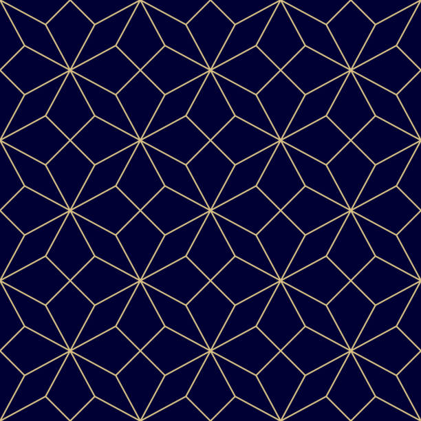 бесшовный геометрический векторный узор - woven shape ornate abstract stock illustrations