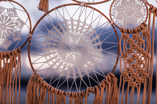 Dreamcatcher against great cloudscape