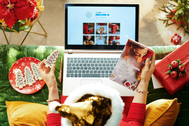istock female with planning dinner and looking for recipes online 1181272064