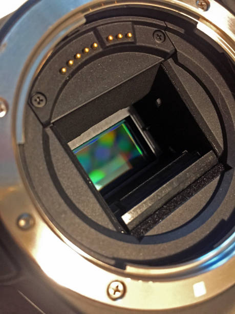 istock The open matrix of the mirror camera close-up 1181272861