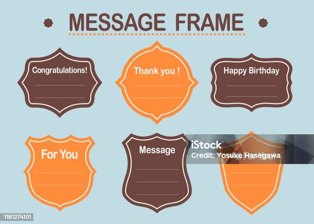Message Writing Frame Message Frame Set vector Illustration Stock Illustration - Download ...