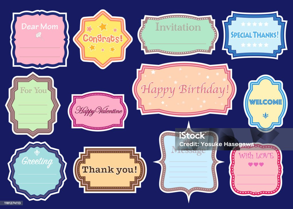 Deep Message Frame Message Frame Set vector Illustration Stock Illustration - Download ...