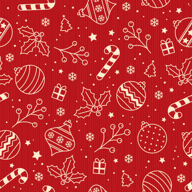 stockillustraties, clipart, cartoons en iconen met kerst achtergronden, naadloze patroon. vector illustratie. - christmas patterns