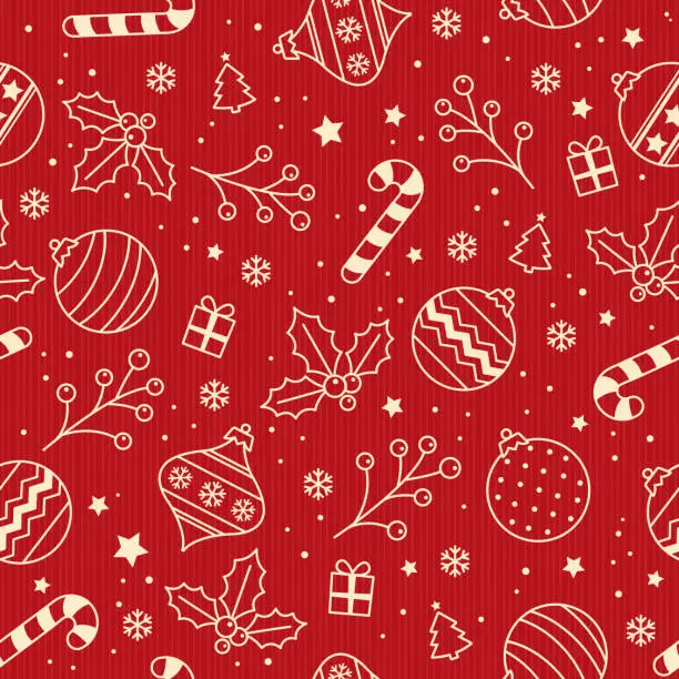 Vector illustration of Christmas backgrounds, seamless pattern. Vector illustration.