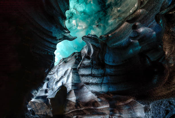istock Blue crystal ice cave, underground beneath the glacier in Iceland 1181274369