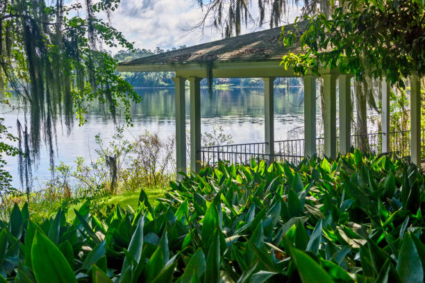 istock Gazebo on a Lake 1181274482