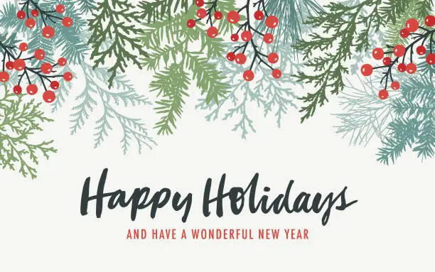 Vector illustration of Holiday Background with Greetings