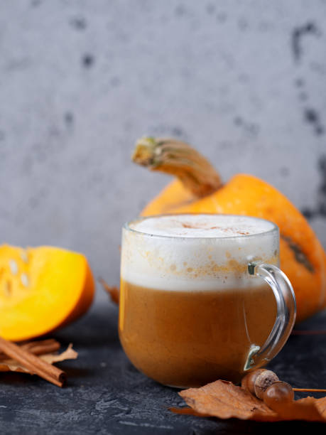 istock Autumn pumpkin coffee cinnamon latte. homemade 1181279880