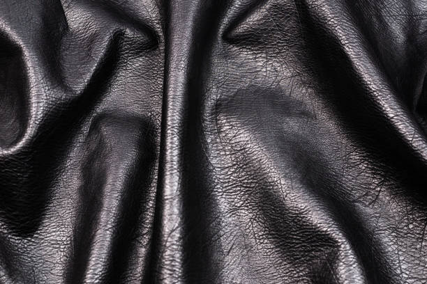 istock Black leather pattern. Top view. 1181282664
