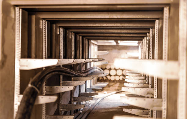 istock Cable tunnel under power plant 1181284327