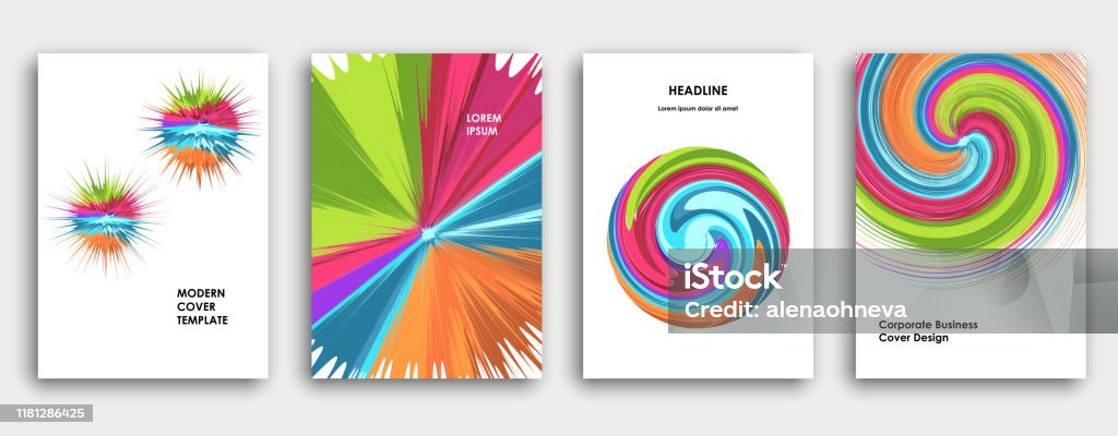 Multicolored Book Cover Page Design Creative Abstract Background Stock  Illustration - Download Image Now - iStock