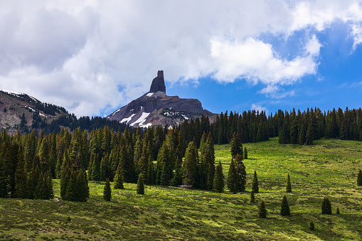 Lizard Head Peak and mountain landscape in the San Miguel Mountains range of Colorado.