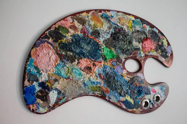 Circle Palette of Acrylic color paints
