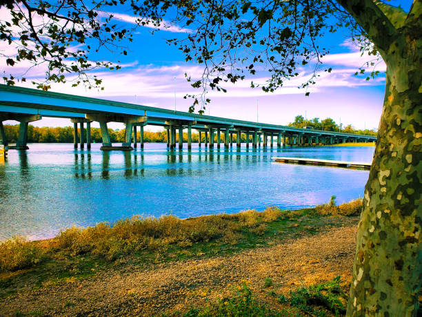 istock Scenic I-295 Bridge over Crosswicks Creek as it Flows into Delaware River 1181305933