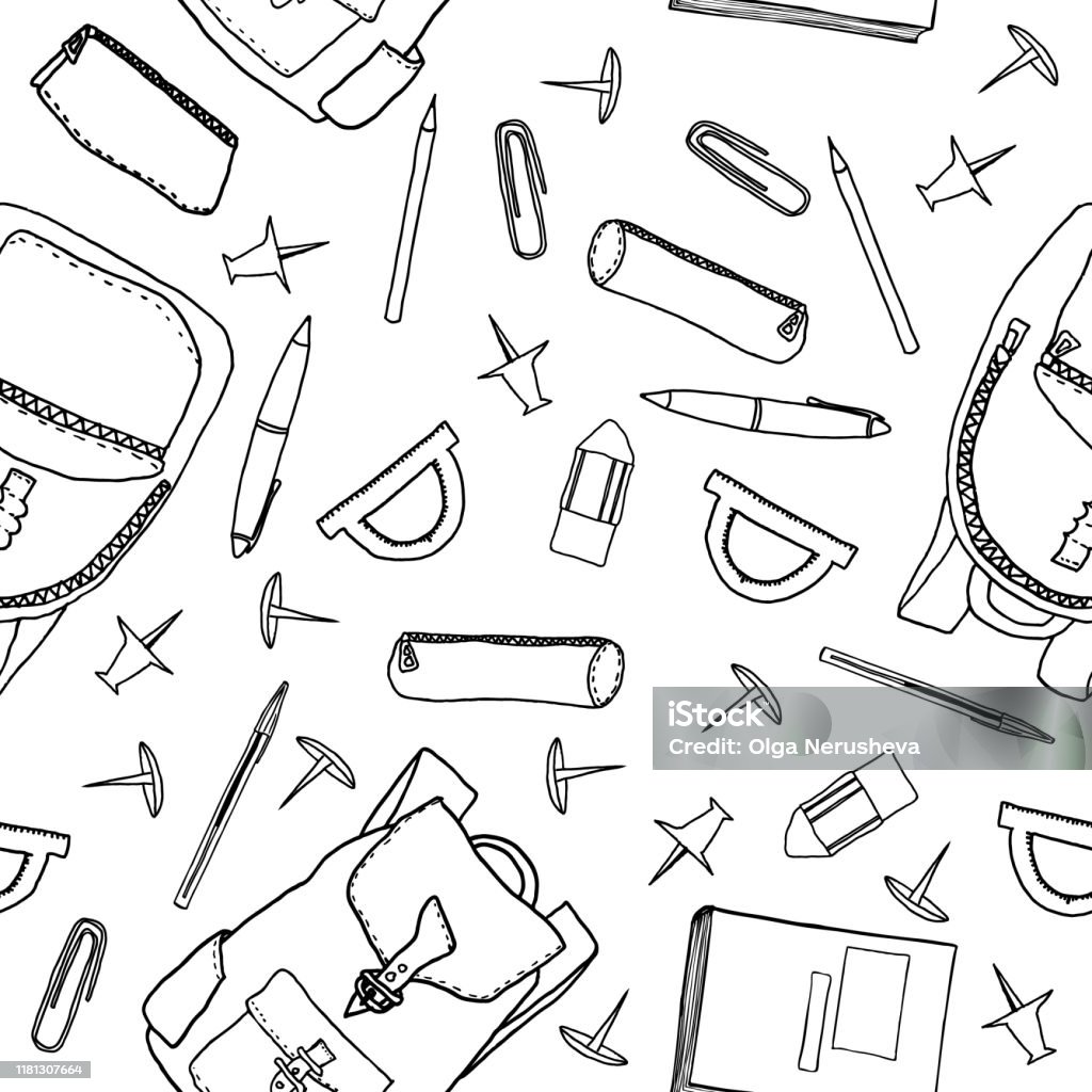 Ilustración de Papelería Escolar Dibujada A Mano Patrón Sin Costuras Ilustración Vectorial Con Elementos De Papelería De Contorno Para Envolver Papel Fondos De Pantalla Fondos De Pantalla Etc y más Vectores Libres Ilustración de Papelería Escolar Dibujada A Mano Patrón Sin Costuras Ilustración Vectorial Con Elementos De Papelería De Contorno Para Envolver Papel Fondos De Pantalla Fondos De Pantalla Etc y más Vectores Libres