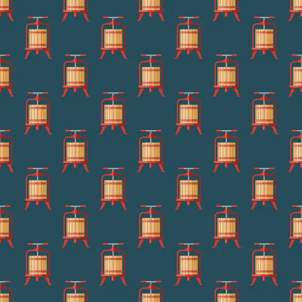 Vector illustration of Wine Press Pattern