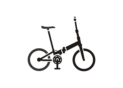 Simple icon of a folding bike.