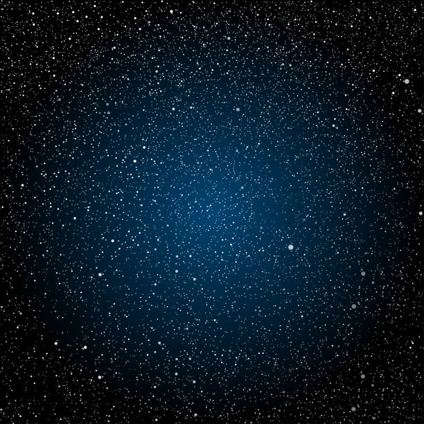 istock Bright star in blue dark night sky. Background, banner vector illustration. 1181316690