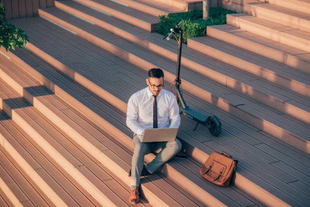 istock An entrepreneur working outside of his office 1181317409
