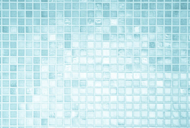 istock Blue pastel ceramic wall and floor tiles abstract background. Design geometric mosaic texture decoration of the bedroom. Simple seamless pattern for backdrop advertising banner poster or web. 1181335184