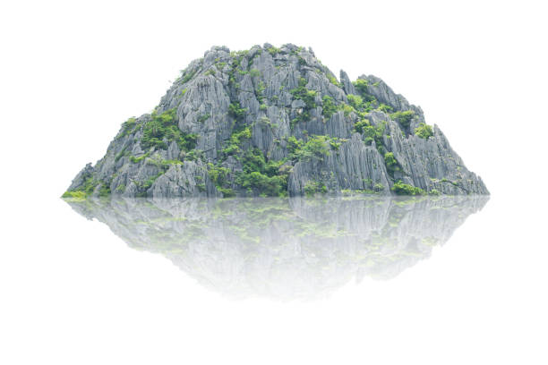 istock Panorama island, hill, mountain isolated on a white background. 1181337556