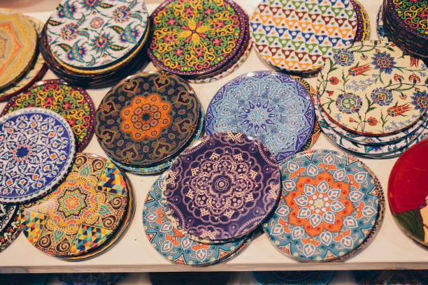 istock Souvenir and gift plates in Ottoman style patterns 1181338284