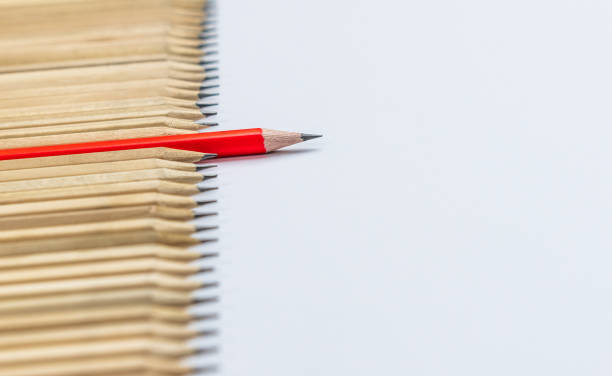 istock Different pencil standout show leadership concept. 1181346670