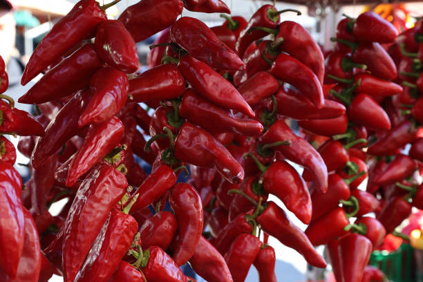 istock Organic, fresh red hot pepper. Ecologic natural vegetable background. 1181346758