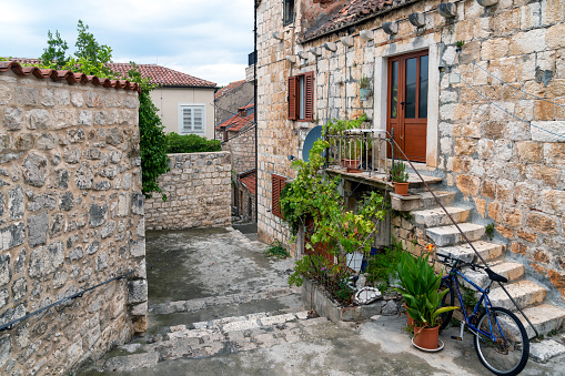 Street in historic town of Hvar, Croatia