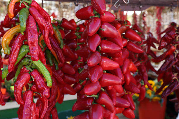 istock Organic, fresh hot pepper. Ecologic natural vegetable background. 1181346815
