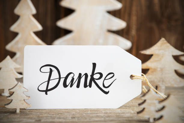 istock Christmas Tree, Label, Danke Means Thank You 1181348769