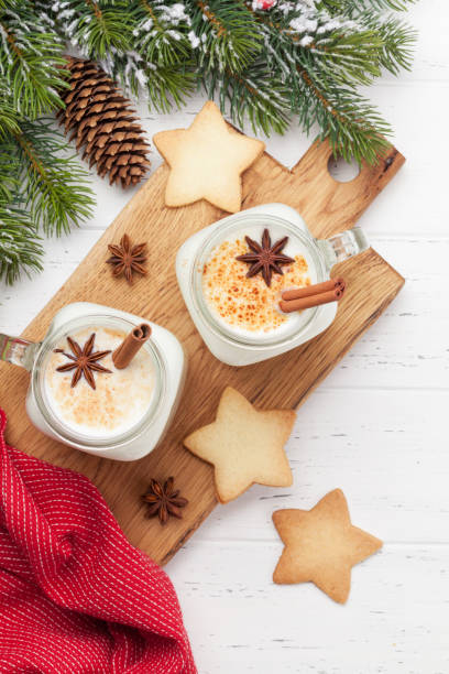 istock Eggnog. Traditional christmas cocktail 1181350538