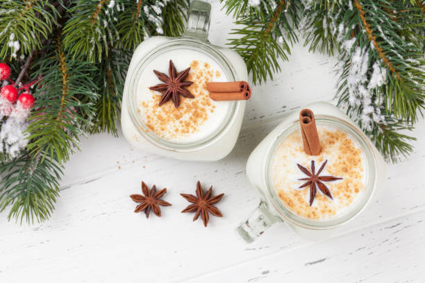 istock Eggnog. Traditional christmas cocktail 1181350601
