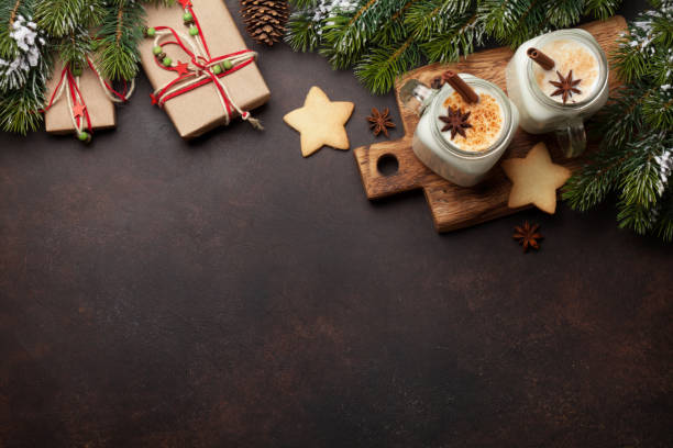 istock Eggnog. Traditional christmas cocktail 1181350646