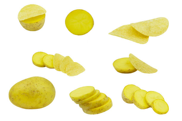 istock Collection of potato isolated on white background with clipping path 1181351602
