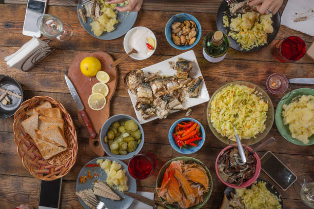 istock candlelight christmas, table setting, wine glasses, thanksgiving day, table decorations, mashed potatoes, meal 1181351772