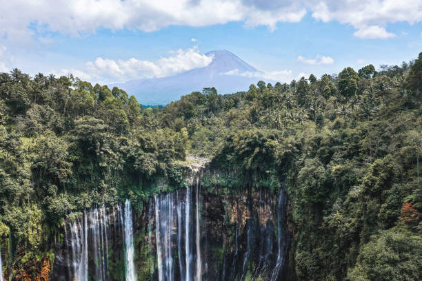 istock Scenic aerial view of Tumpak Sewu waterfall on Java 1181363711