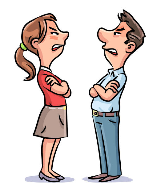 Couple Arguing Stock Illustration - Download Image Now - Husband, Wife,  Couple - Relationship - iStock